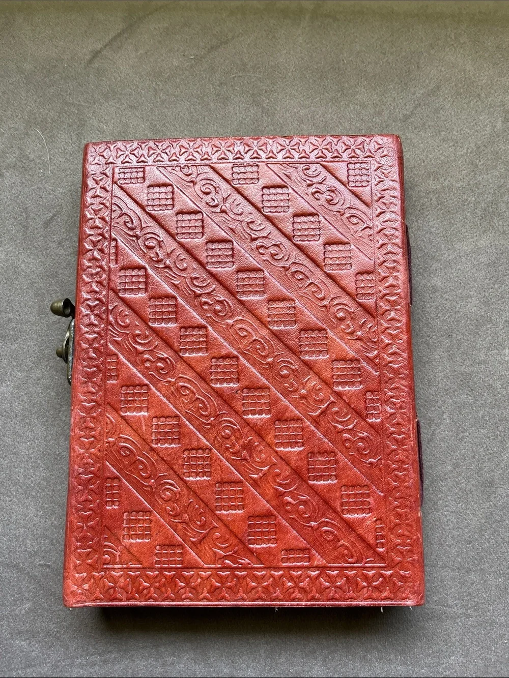 Red Embossed Heart Lock Journal Notebook - Unbranded